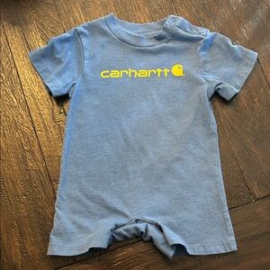 Carhartt Blue Romper with Yellow Logo